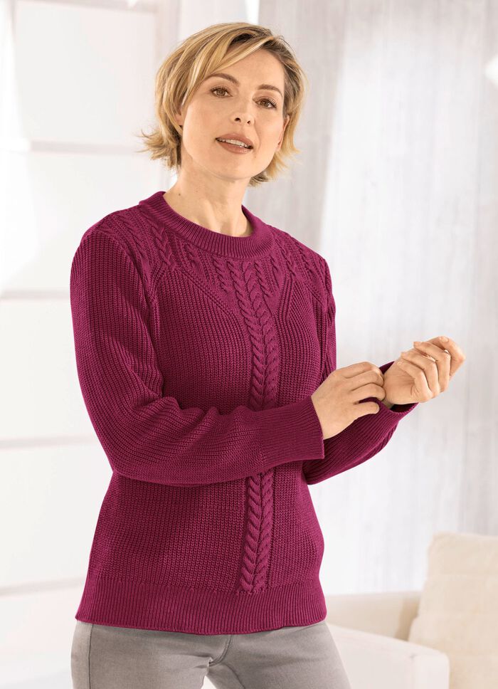 Pullover mit streckendem Strickmix 