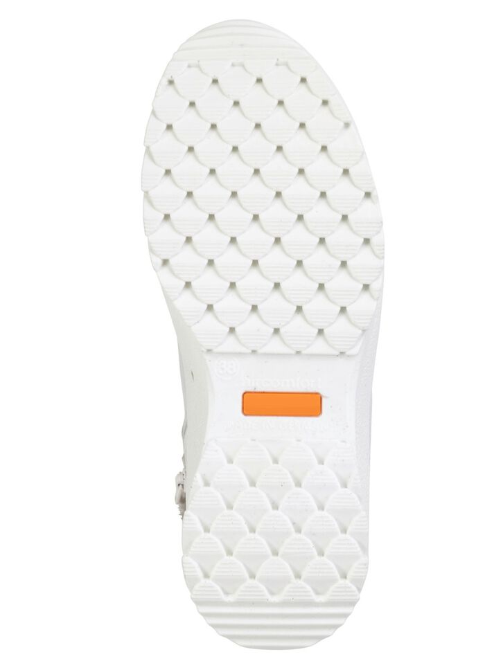 Schn&uuml;r-Bootie aus echtem Lammfell EISGRAU