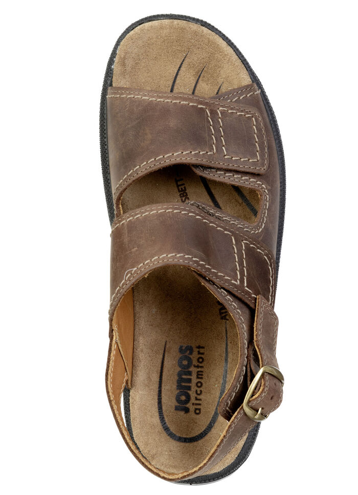Klassische Herren-Sandalen, Weite H, mit Klettverschluss MOKKA
