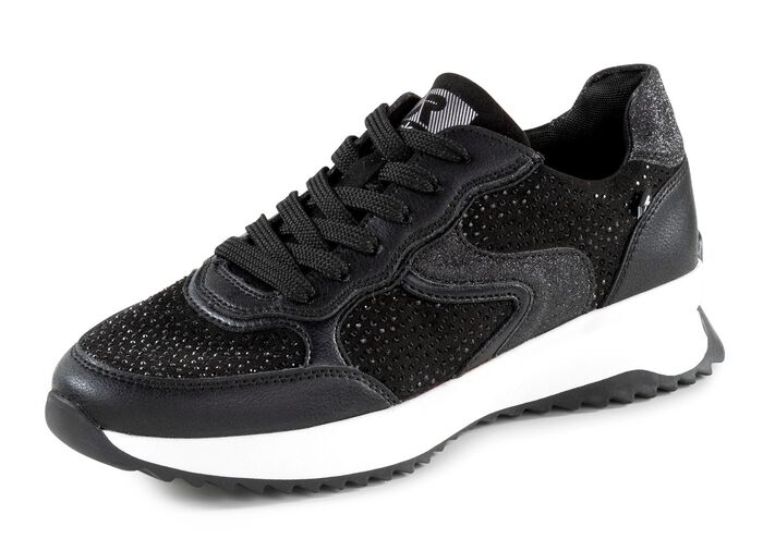 Rieker Sneaker mit Glitzersteinchen SCHWARZ
