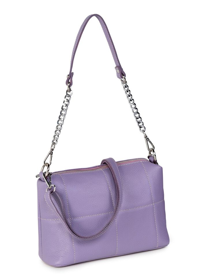 Laurina Tasche aus genarbtem Kalb-Nappaleder FLIEDER