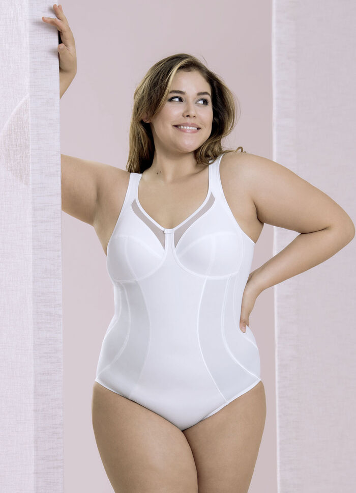 Anita Hosenkorselett mit transparenten Tülleinsätzen WEISS