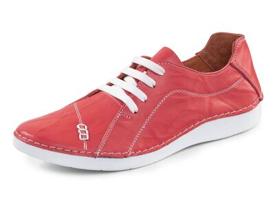 ELENA EDEN Schn&uuml;rschuh mit Knitter-Struktur und Zier-N&auml;hten 