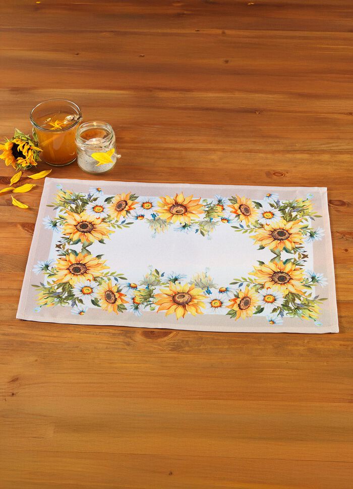 Tisch- und Raumdekoration mit Sonnenblumen-Motiv 