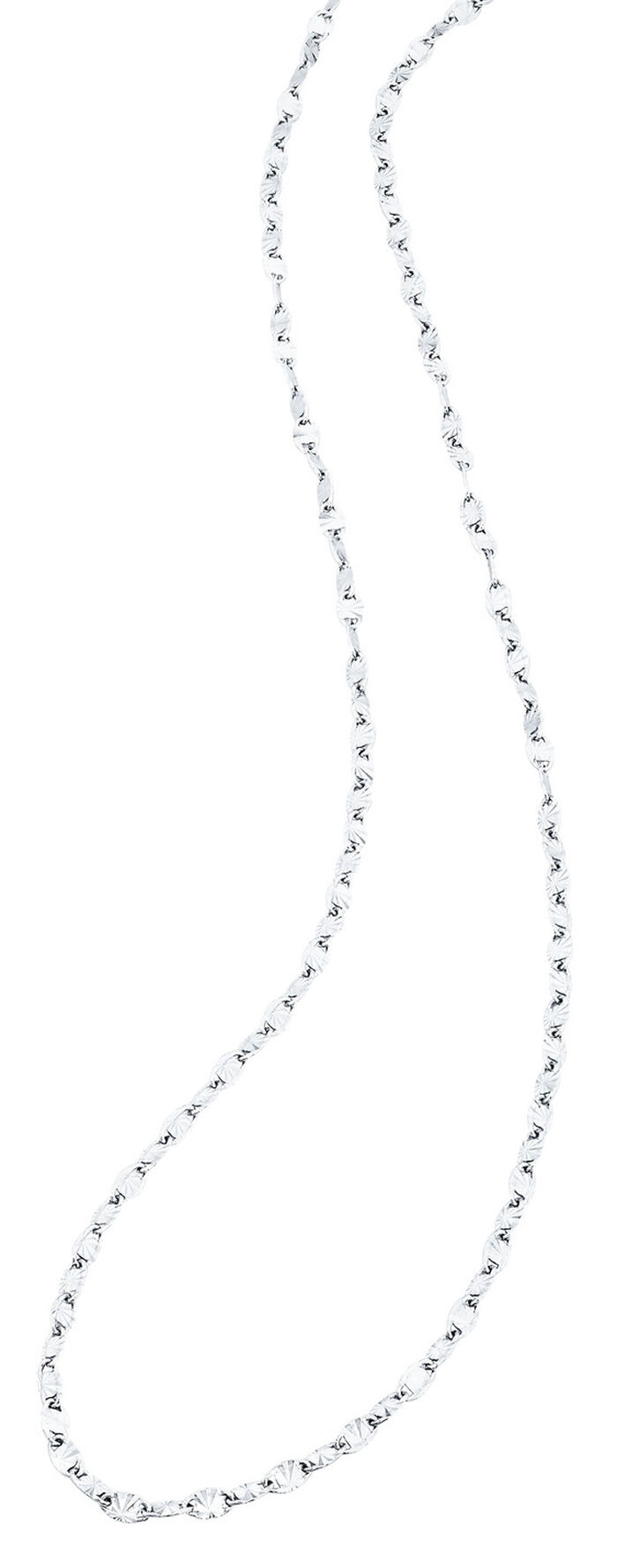Schlichte Halskette in Weißgold 