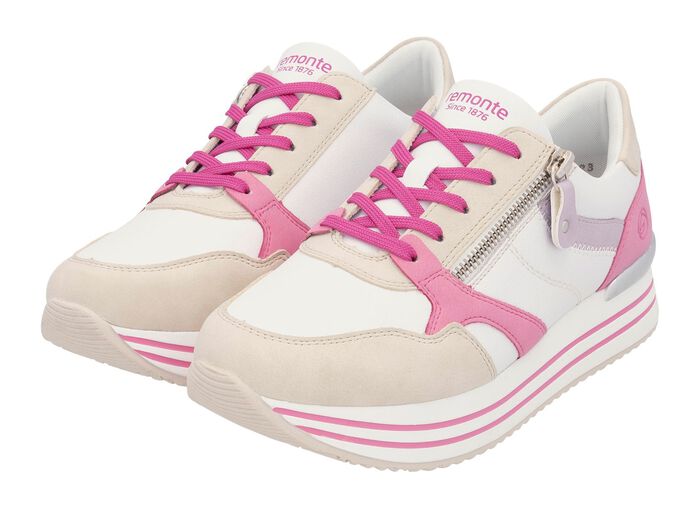 Remonte Schn&uuml;r-Sneaker aus Nappaleder 