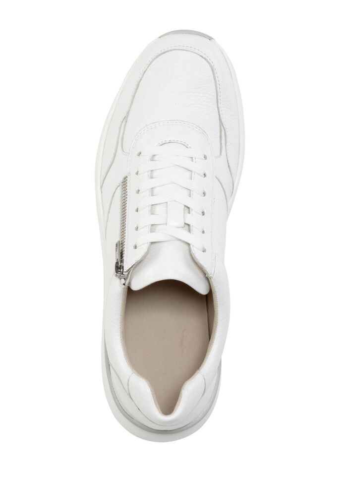 GINO GALANTE, klassische Herren-Sneaker, mit Rei&szlig;verschluss WEISS