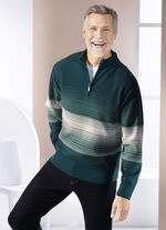 Troyer mit Stehkragen in 2 Farben PETROL-ECRU