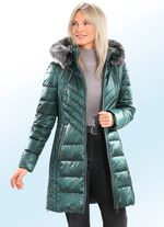 Kurzmantel mit Längssteppung FLASCHENGRÜN