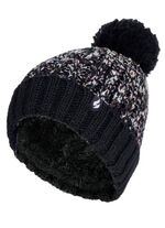 Thermo-M&uuml;tze mit Bommel von Heat Holders&reg; f&uuml;r mehr Komfort im Winter SCHWARZ