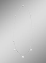 Halskette mit S&uuml;&szlig;wasser-Zuchtperlen und synth. Zirkonia 