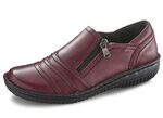 ELENA EDEN, bequeme Damen-Slipper, Weite G, mit herausnehmbarem Fu&szlig;bett BURGUND