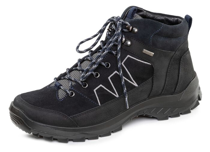 Atmungsaktive Herren-Boots, Weite K, mit herausnehmbarem Fu&szlig;bett SCHWARZ-NACHTBLAU