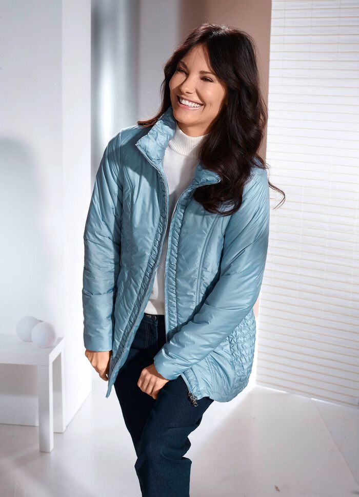 Jacke mit Smokeins&auml;tzen 