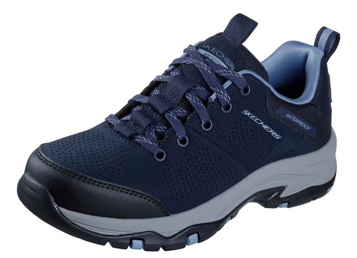 SKECHERS, wetterfeste Damen-Schn&uuml;rschuhe, mit Klimamembrane DUNKELBLAU
