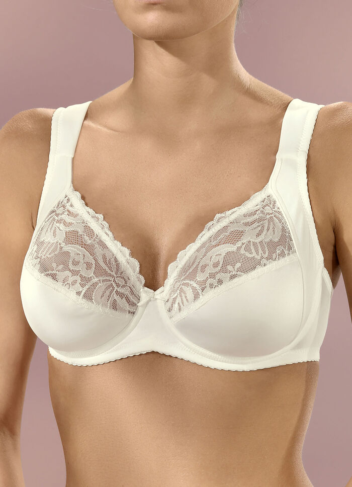 Viania Zweierpack Bügel-BH mit Elastikspitze SEKT