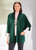 Shirtjacke in verschlussloser Form in 2 Farben GR&Uuml;N