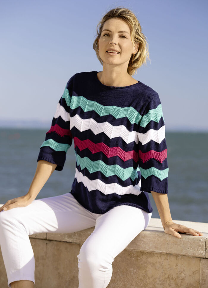 Pullover mit Zackenmuster 