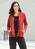 Shirtjacke mit durchgehendem Reißverschluss 