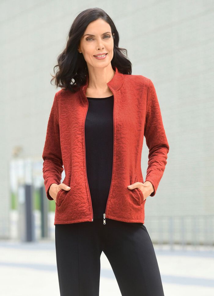 Shirtjacke mit durchgehendem Reißverschluss 