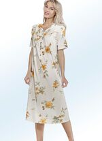 Nachthemd, Kurzarm mit Knopfleiste 