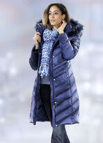 Daunenmantel mit 2-Wege-Reißverschluss SAPHIRBLAU