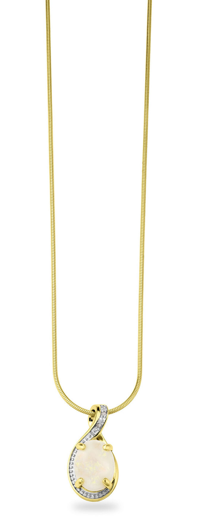 Anhänger mit echt Opal und Diamanten 