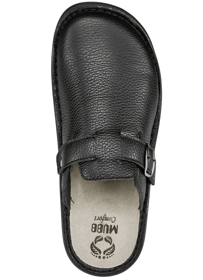 Mubb, bequeme Herren-Clogs, Weite H, mit herausnehmbarem Fußbett SCHWARZ
