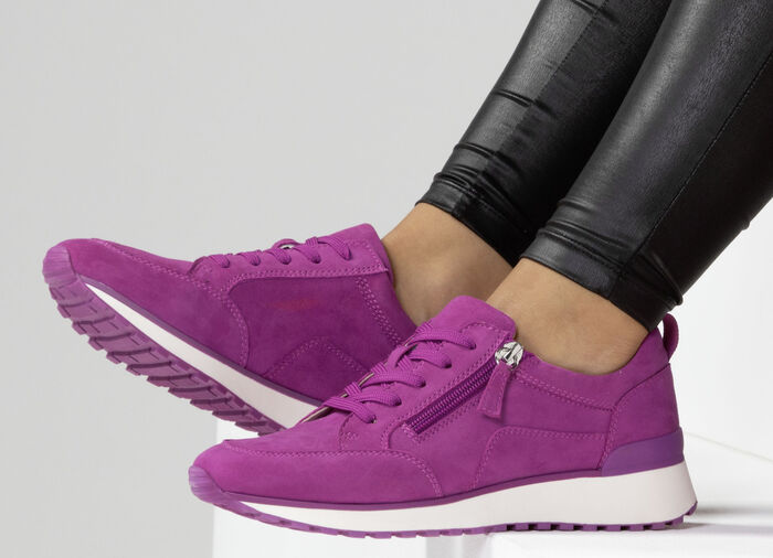 Caprice, trendige Damen-Sneaker, Weite G, mit herausnehmbarem Fußbett PINK