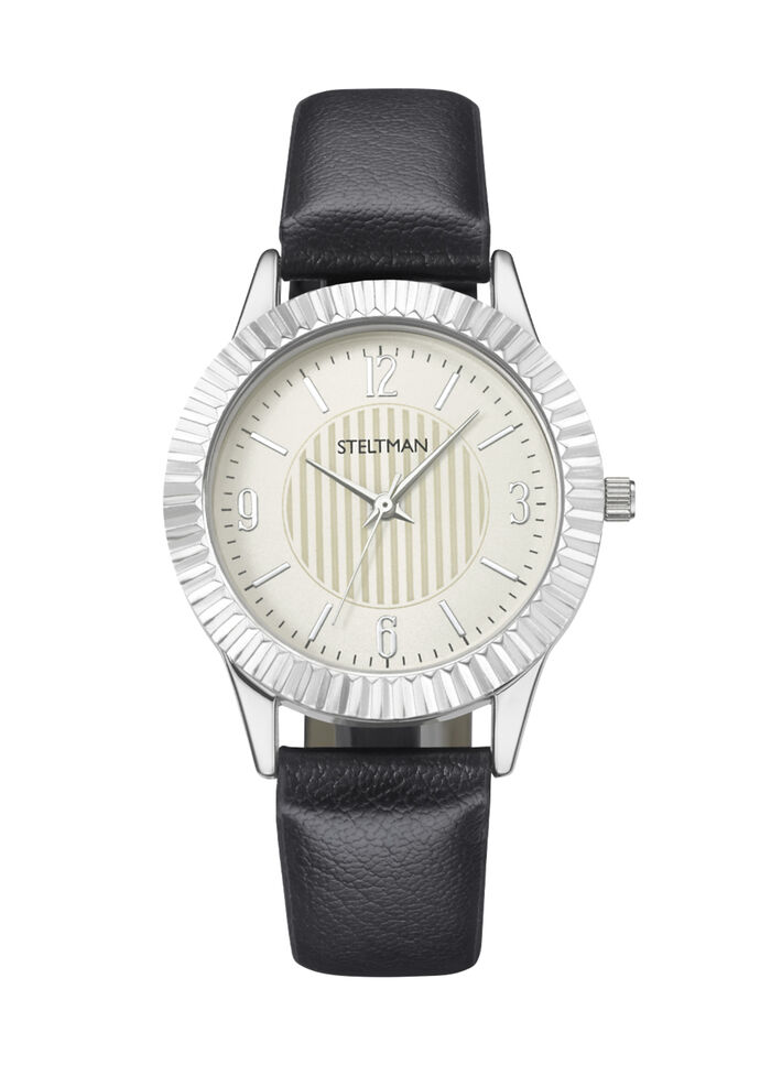 Quartz-Damenuhr mit 3 wechselbaren Lünetten 