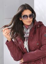 Schal mit Bl&auml;tterdessin 