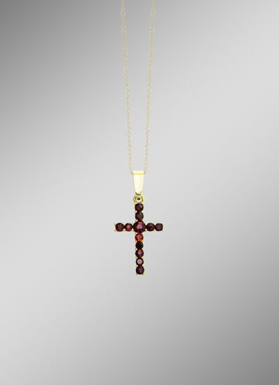 Kreuz-Anhänger mit Granat 