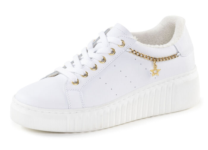 ELENA EDEN, stylische Damen-Sneaker, Weite G, herausnehmbares Fußbett WEISS