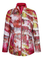 Steppjacke im mehrfarbigen Grafikdruck 