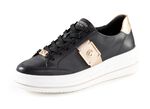 Remonte Sneaker mit Metallic-Bes&auml;tzen SCHWARZ-GOLD
