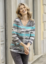 Shirt mit silberfarbenen Zierplättchen 