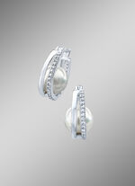 Creolen mit echt Muschelkernperle 