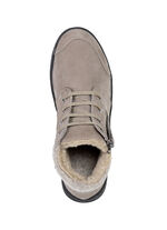 ELENA EDEN, gefütterte Damen-Boots, Winterschuhe, Weite H, mit herausnehmbarem Fußbett TAUPE