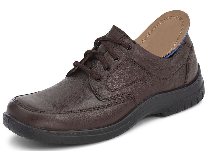 GINO GALANTE, klassische Herren-Schn&uuml;rschuhe, mit herausnehmbarem Fu&szlig;bett MOKKA