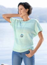 Pullover mit feinem Blockringeldessin 