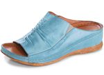 Gemini Pantolette mit seitlichen Gummiz&uuml;gen HELLBLAU