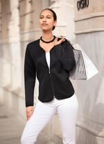 Blusenjacke mit Rei&szlig;verschlussleiste 