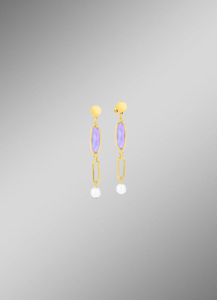 Schmuckset, 3-teilig, aus Messing mit Kristallsteinen 