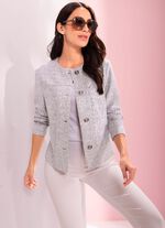 Jacke mit durchgehender Knopfleiste 