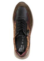 ELENA EDEN, trendige Damen-Sneaker, Weite H, mit herausnehmbarem Fu&szlig;bett BRAUN-BUNT