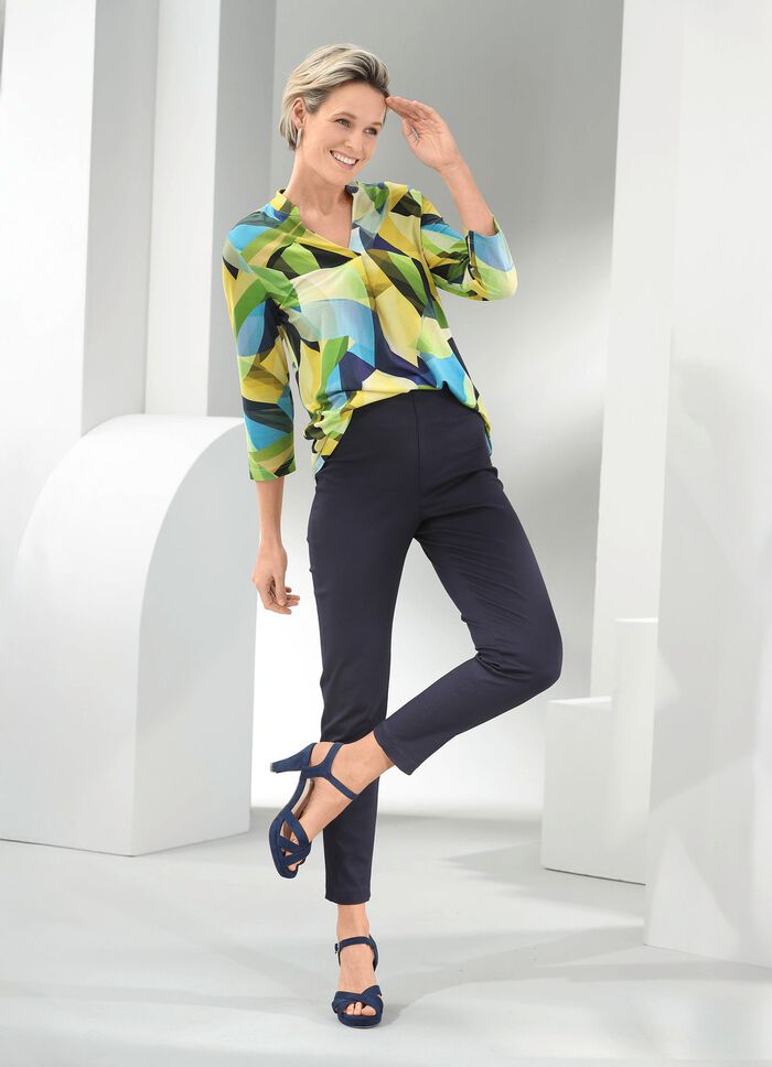 Shirt-Tunika mit dekorativer Faltenlegung 