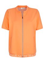 Sweatjacke mit Rippenb&uuml;ndchen 