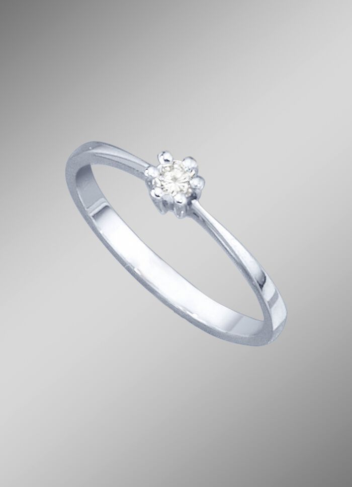 Damenring mit lupenreinem Brillant 