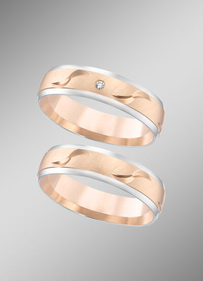 Schick in Bicolor: Beliebter Trauring in Roségold 