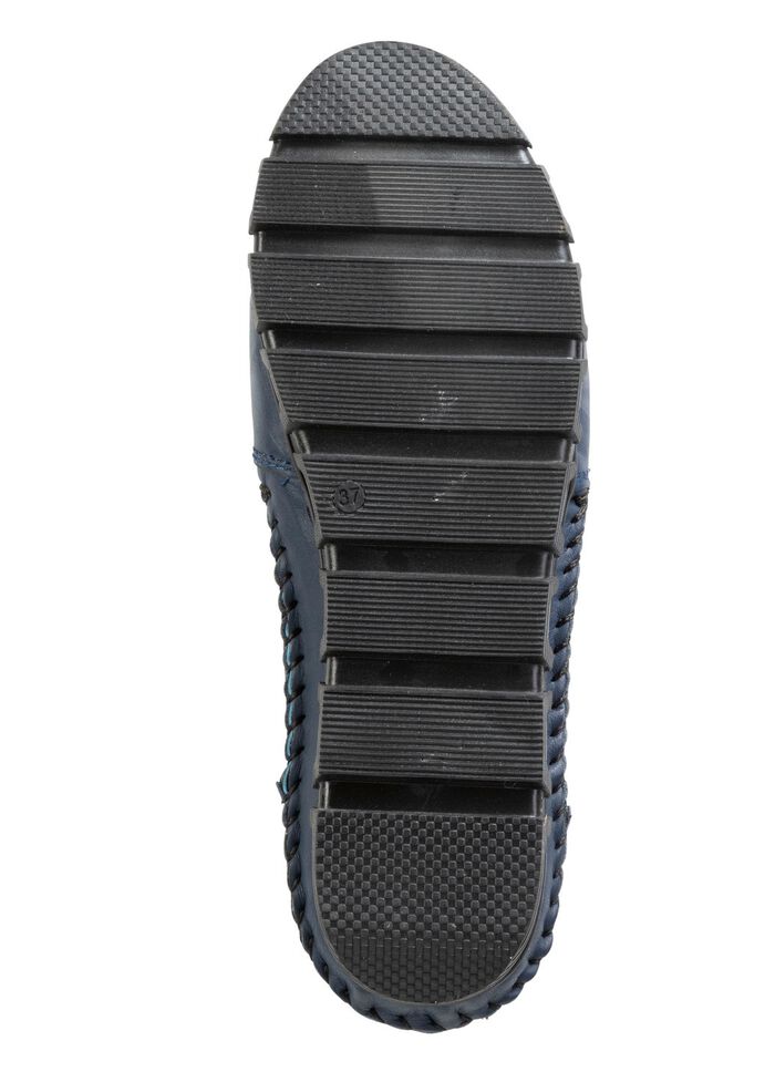 Gemini Schn&uuml;rschuh aus gelochtem Nappaleder BLAU